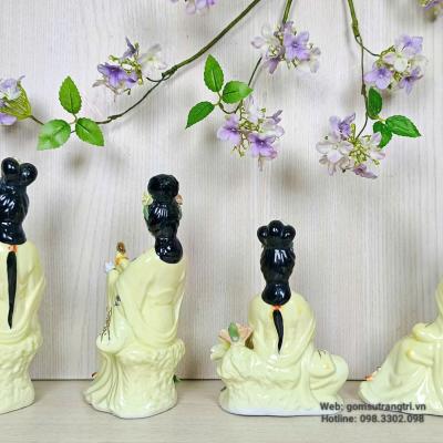 TƯỢNG SỨ TỨ CẦM MEN VÀNG